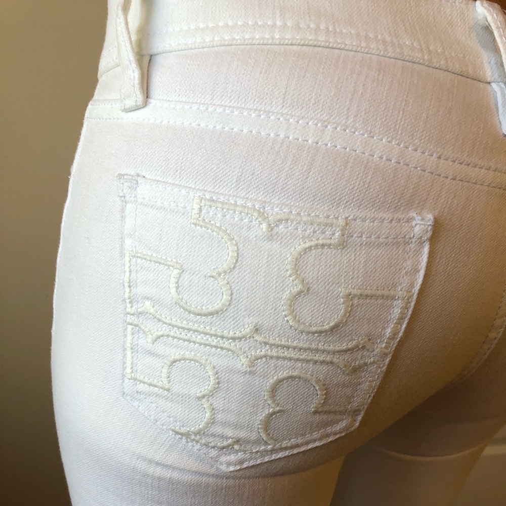 White Tory Burch Flare Jeans, Size 25